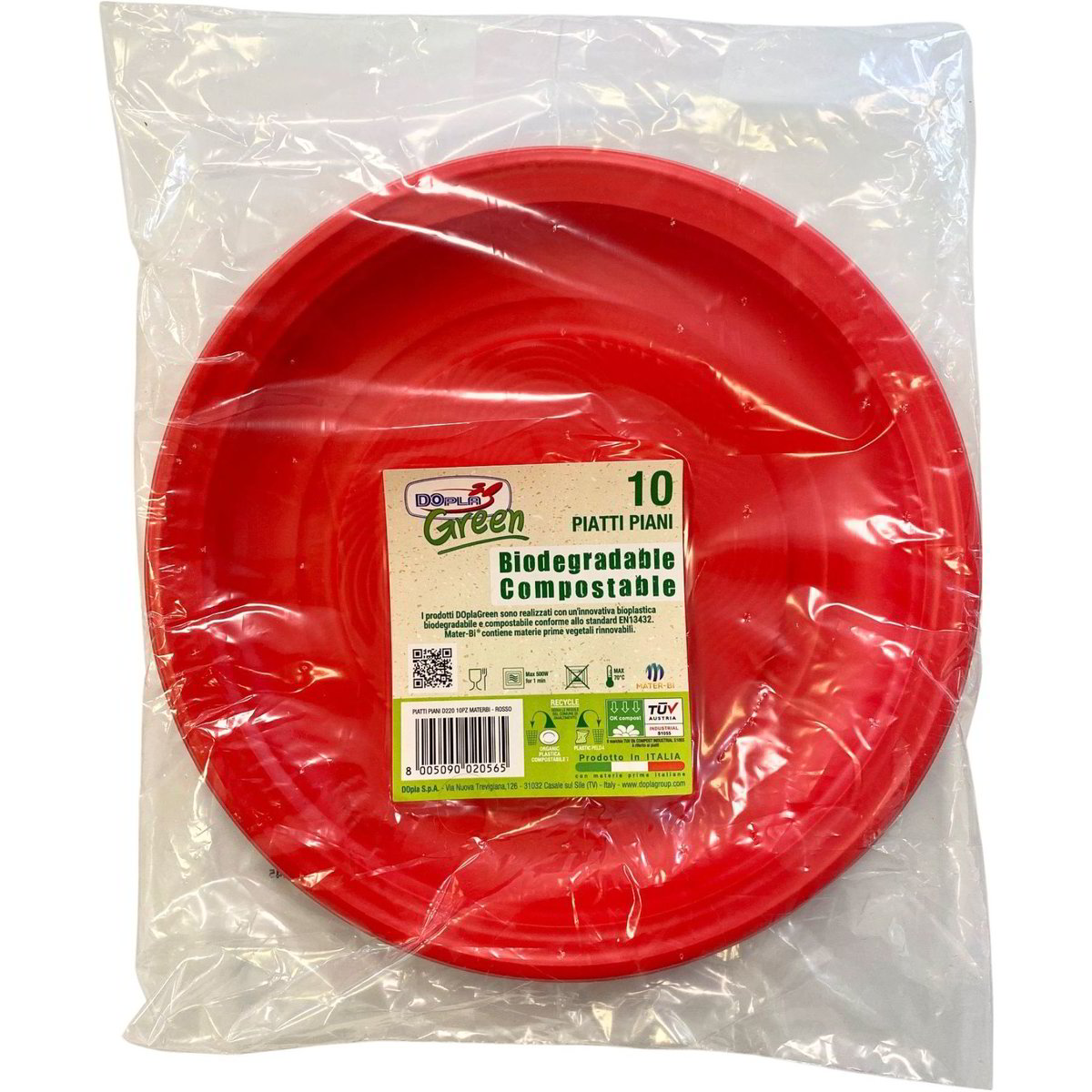 100 Piatti Monouso In Plastica Colorata, Ideali Per Prevenire Contaminazioni Incrociate In Cucina - 5